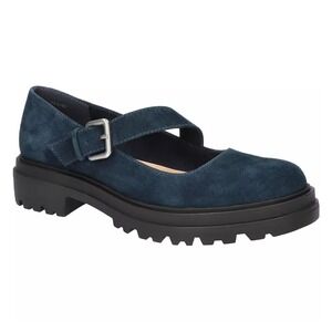 NEW! Bella Vita Women's Britt Navy Suede Leather Lug Sole Mary Janes 10W $120